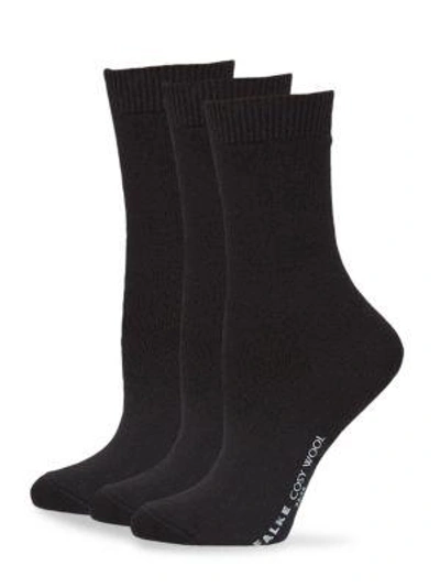 Shop Falke Women's Cosy Wool Socks In Black