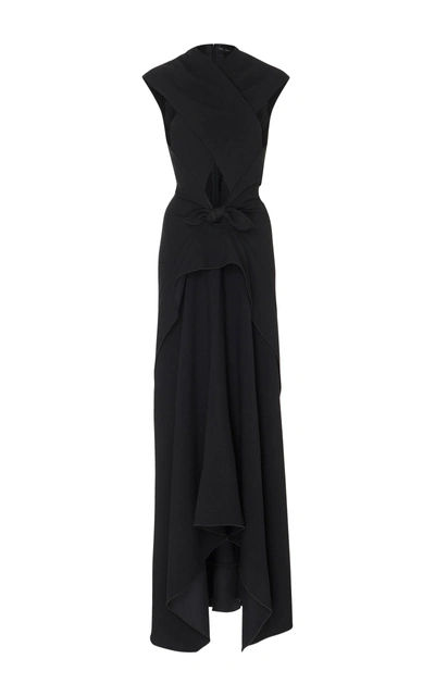 Shop Proenza Schouler Crossover Crepe Gown In Black