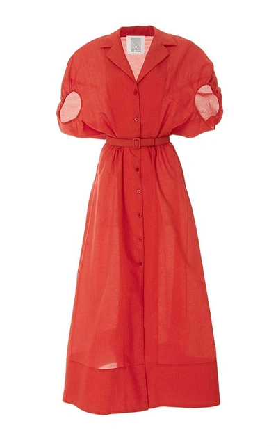 Shop Rosie Assoulin Have The Wind At Your Back Dress In Red