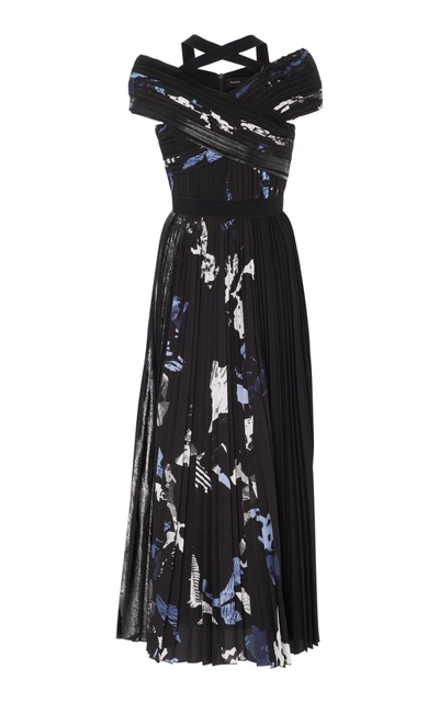 Shop Proenza Schouler Wrap-effect Pleated Dress In Black