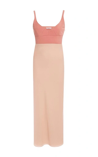 Shop Tome Stretch-crepe Slip Dress In Pink