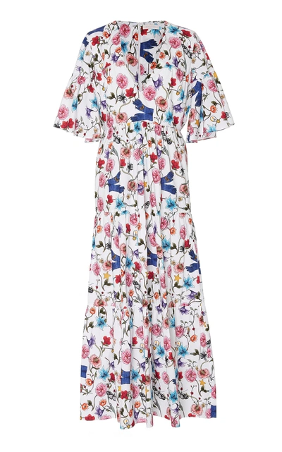 Shop Borgo De Nor Teodora Floral-print Cotton Maxi Dress