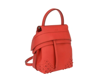 Shop Tod's Tods Wave Backpack In Red