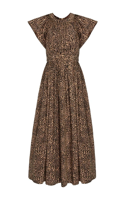 Shop Ulla Johnson Lottie Poplin Dress In Animal