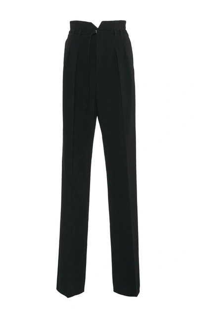 Shop Red Valentino High Waist Belted Detail Trouser In Black