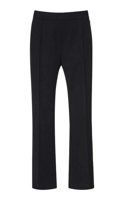 Shop Lanvin High-rise Cropped Wool Pants In Black