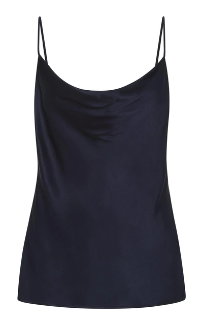 Shop Protagonist M'o Exclusive Silk-charmeuse Camisole In Blue