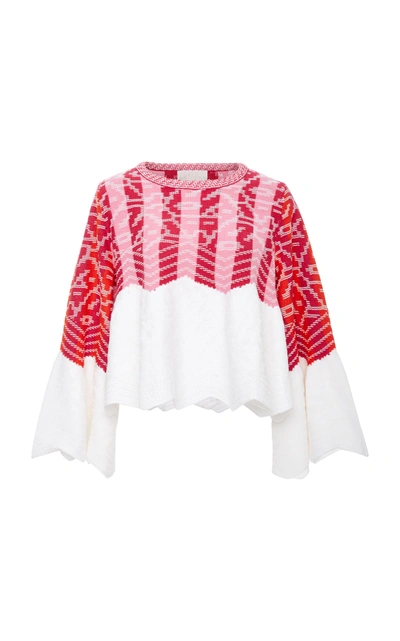 Shop Peter Pilotto Jacquard-knit Top In Pink