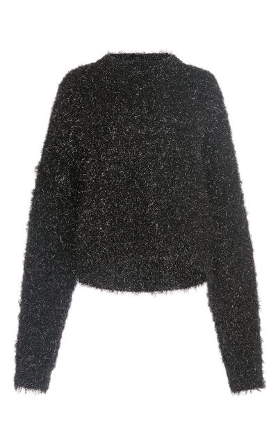 Shop Isabel Marant Ben Furry Lurex Sweater In Grey