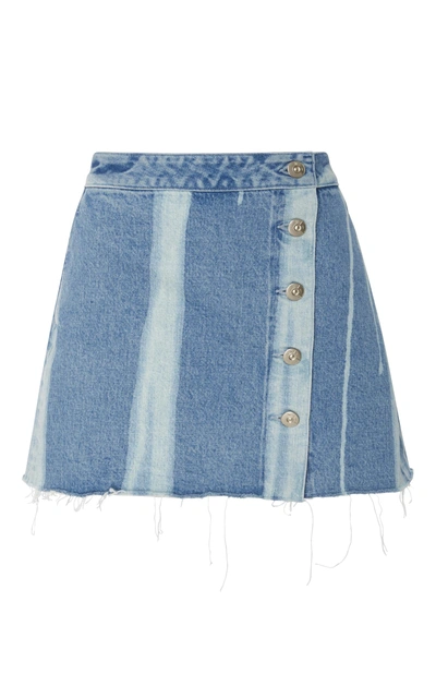 Shop 3x1 Higher Ground Denim Mini Skirt In Blue