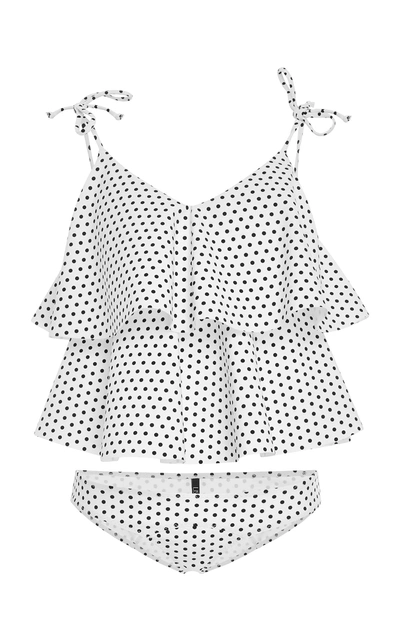 Shop Lisa Marie Fernandez Imaan Polka-dot Bikini In White