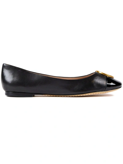 Shop Tory Burch Chelsea Cap Toe Ballet In Black/black