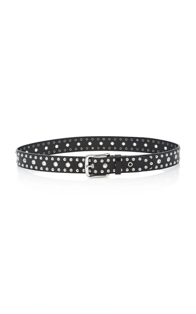 Shop Isabel Marant Rica Leather Belt In Black