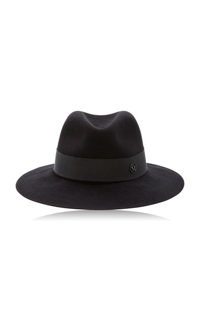 Shop Maison Michel Henrietta Felt Hat In Black