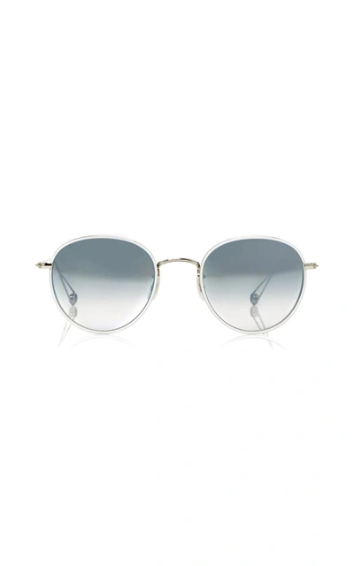 Shop Garrett Leight Paloma 50 Sunglasses In White