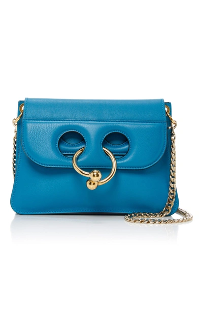 Shop Jw Anderson Pierce Mini Leather Bag In Blue