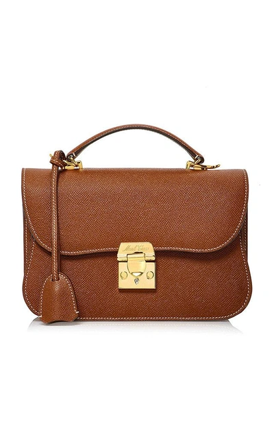 Shop Mark Cross Dorothy Saffiano Leather Bag In Brown