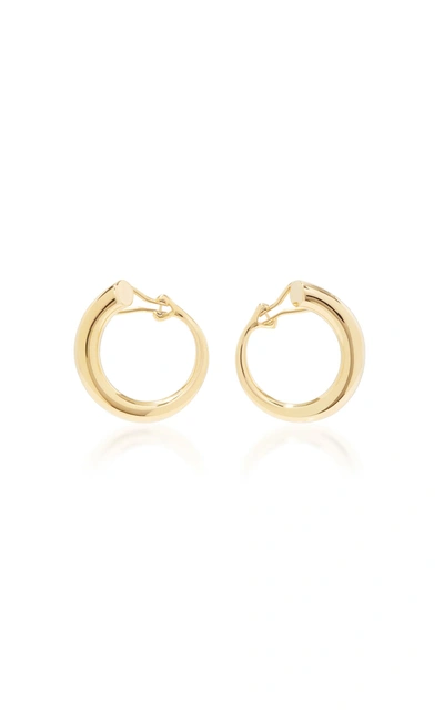 Shop Charlotte Chesnais Monie Large Gold-dipped Clip Earrings