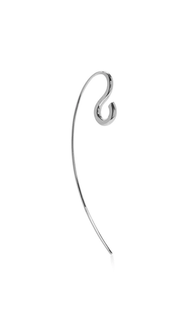 Shop Charlotte Chesnais Large Hook Earring In Silver