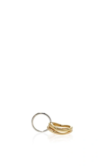 Shop Charlotte Chesnais Silver And Gold Neo Lover Ring In Metallic