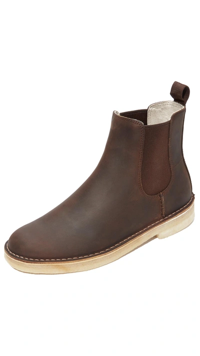 Clarks Desert Peak Chelsea Boots In Beeswax | ModeSens