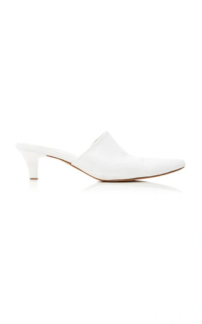 Shop Maryam Nassir Zadeh Andrea Leather Mules In White
