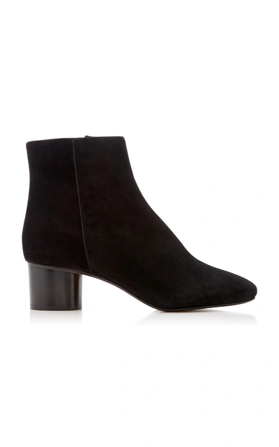 Shop Isabel Marant Danay Suede Ankle Boots In Black