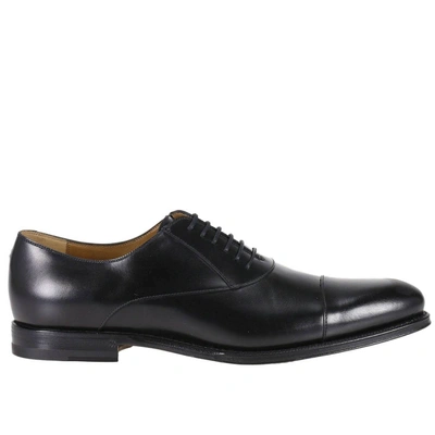 Shop Gucci Brogue Shoes Smooth Spirit Oxford Shoes With Elongated Toe In Black