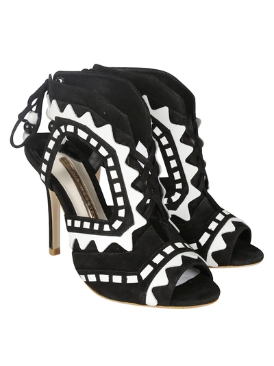 Shop Sophia Webster Riko Sandals In Black-white