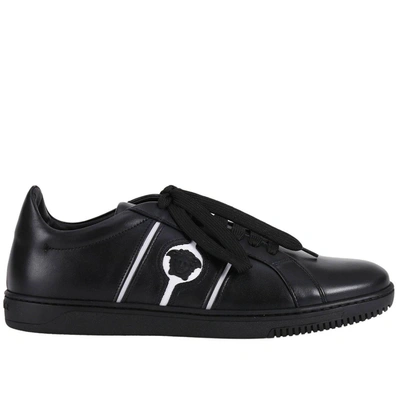 Shop Versace Sneakers Shoes Men  In Black