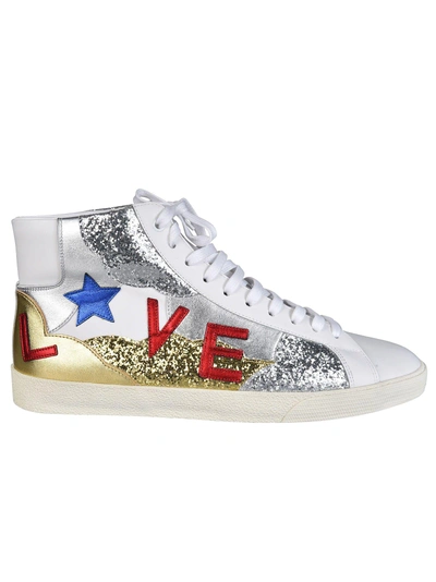 Shop Saint Laurent Love Hi-top Sneakers In Multicolor