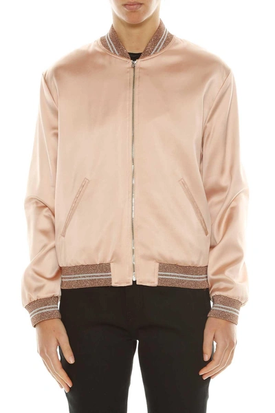 Shop Saint Laurent Teddy Usher Love Jacket In Poudre