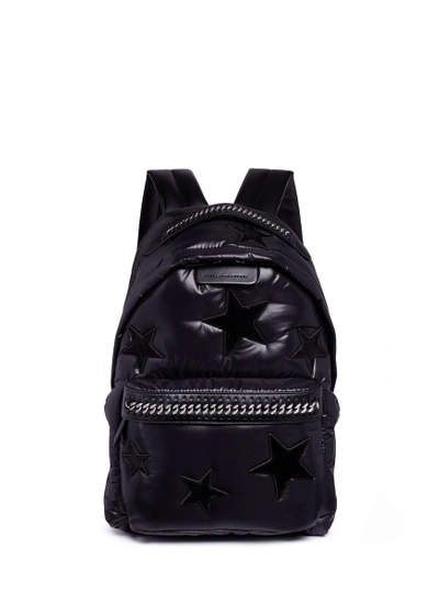 Shop Stella Mccartney 'falabella Go' Star Patch Backpack