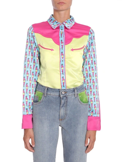 Shop Jeremy Scott Pin-up Print Shirt In Multicolor