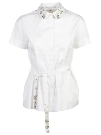 Shop Ermanno Scervino Embellished Shirt In White