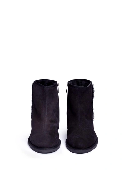 Shop Nicholas Kirkwood 'casati' Faux Pearl Heel Suede Ankle Boots