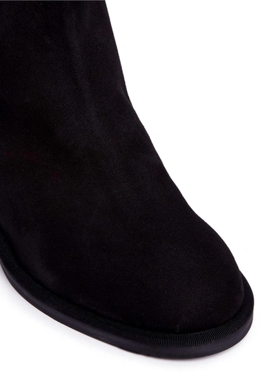Shop Nicholas Kirkwood 'casati' Faux Pearl Heel Suede Ankle Boots