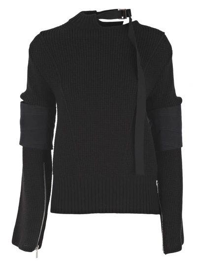 Shop Sacai Sweater In Black