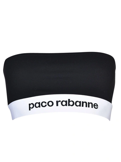 Shop Rabanne Logo Bandeaux Top In Black