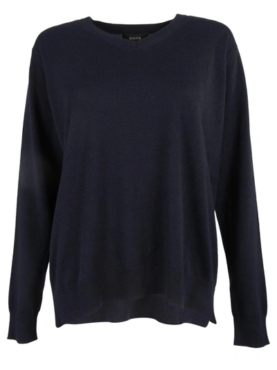 Shop Zucca Ribbed Sweater In Blue