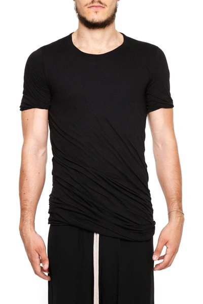 Shop Rick Owens Cotton T-shirt In Blacknero