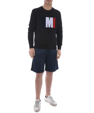Shop Ami Alexandre Mattiussi Terry Cloth Logo Sweatshirt In Nero