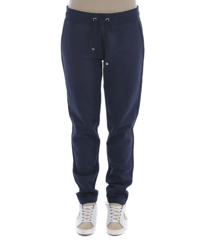 Shop Moncler Classic Track Pants In Blu Scuro