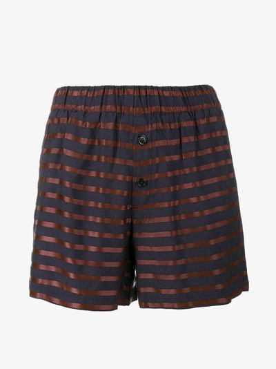 Shop Adam Selman Other Boyfriend Boxer Shorts In Blue