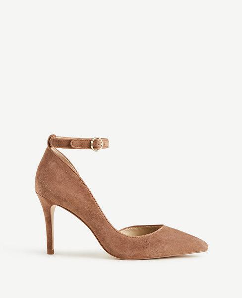Ann Taylor Stephania Suede D'orsay Pumps In Turkish Coffee | ModeSens
