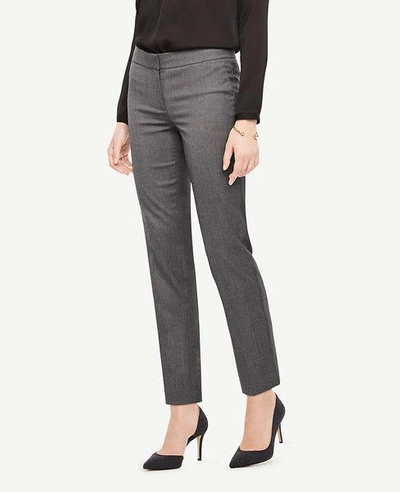 Shop Ann Taylor The Petite Ankle Pant In Sharkskin In Iced Slate