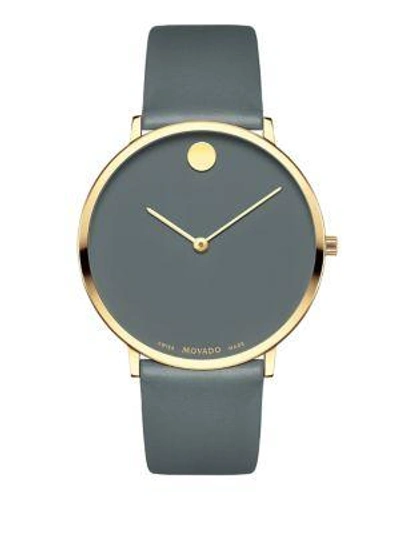 Shop Movado Museum Dial 70th Anniversary Special Edition Watch In Grey