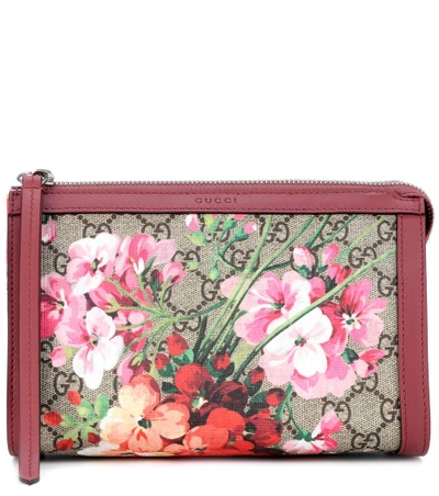 Gucci Gg Blooms Small Cosmetic Case In Beige