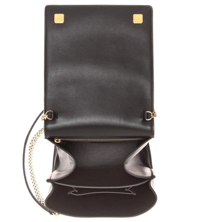 Shop Rochas Exclusive To Mytheresa.com - Embellished Leather Shoulder Bag In Black