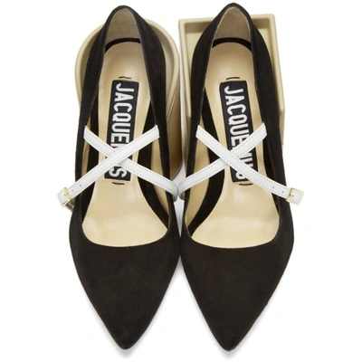 Shop Jacquemus Black Suede Les Chaussures Beauduc Heels In 50990 Black